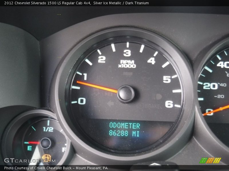 Silver Ice Metallic / Dark Titanium 2012 Chevrolet Silverado 1500 LS Regular Cab 4x4