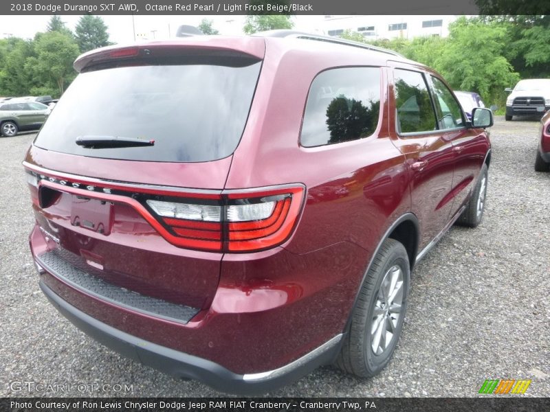 Octane Red Pearl / Light Frost Beige/Black 2018 Dodge Durango SXT AWD