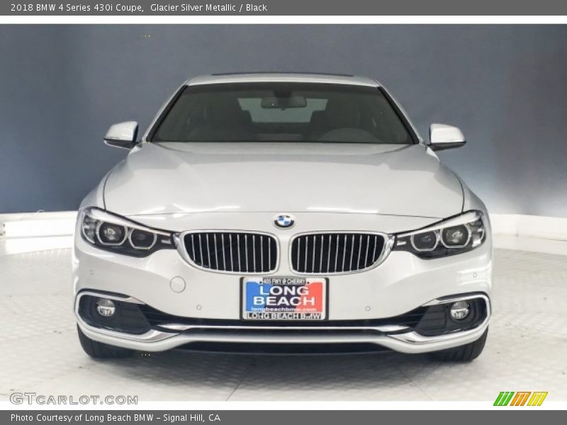 Glacier Silver Metallic / Black 2018 BMW 4 Series 430i Coupe