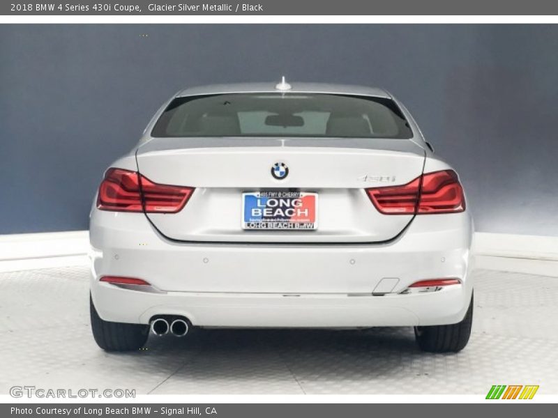 Glacier Silver Metallic / Black 2018 BMW 4 Series 430i Coupe