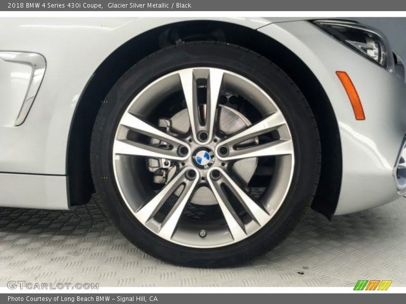 Glacier Silver Metallic / Black 2018 BMW 4 Series 430i Coupe