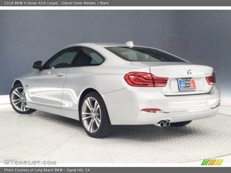Glacier Silver Metallic / Black 2018 BMW 4 Series 430i Coupe