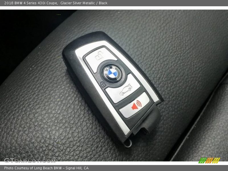 Glacier Silver Metallic / Black 2018 BMW 4 Series 430i Coupe
