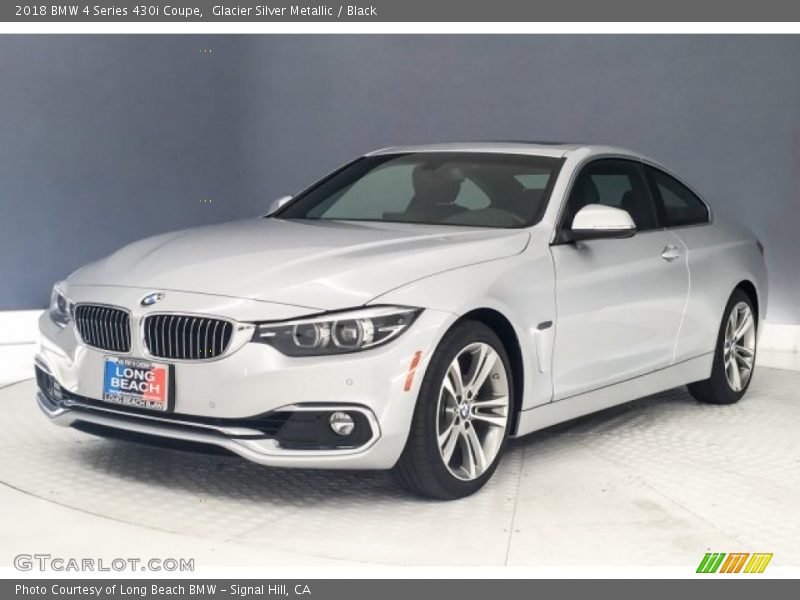 Glacier Silver Metallic / Black 2018 BMW 4 Series 430i Coupe