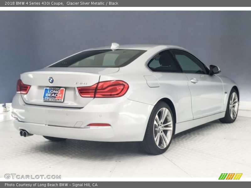 Glacier Silver Metallic / Black 2018 BMW 4 Series 430i Coupe
