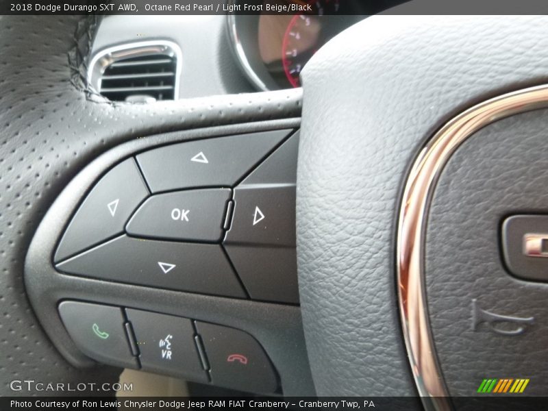 Octane Red Pearl / Light Frost Beige/Black 2018 Dodge Durango SXT AWD