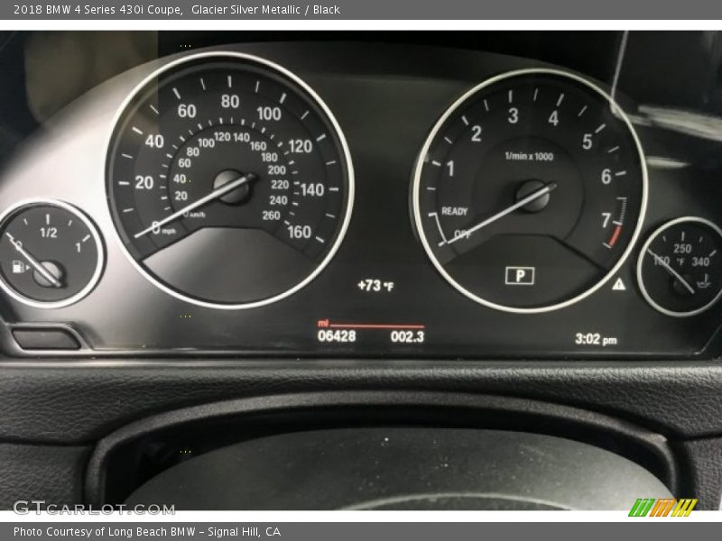 Glacier Silver Metallic / Black 2018 BMW 4 Series 430i Coupe
