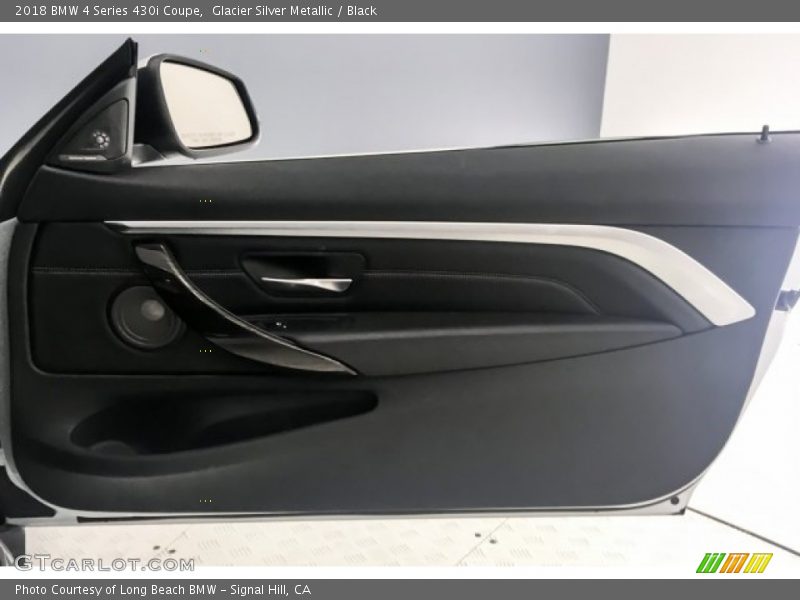 Glacier Silver Metallic / Black 2018 BMW 4 Series 430i Coupe