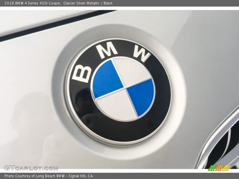 Glacier Silver Metallic / Black 2018 BMW 4 Series 430i Coupe
