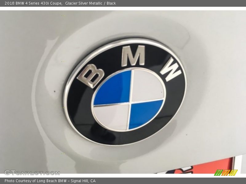 Glacier Silver Metallic / Black 2018 BMW 4 Series 430i Coupe