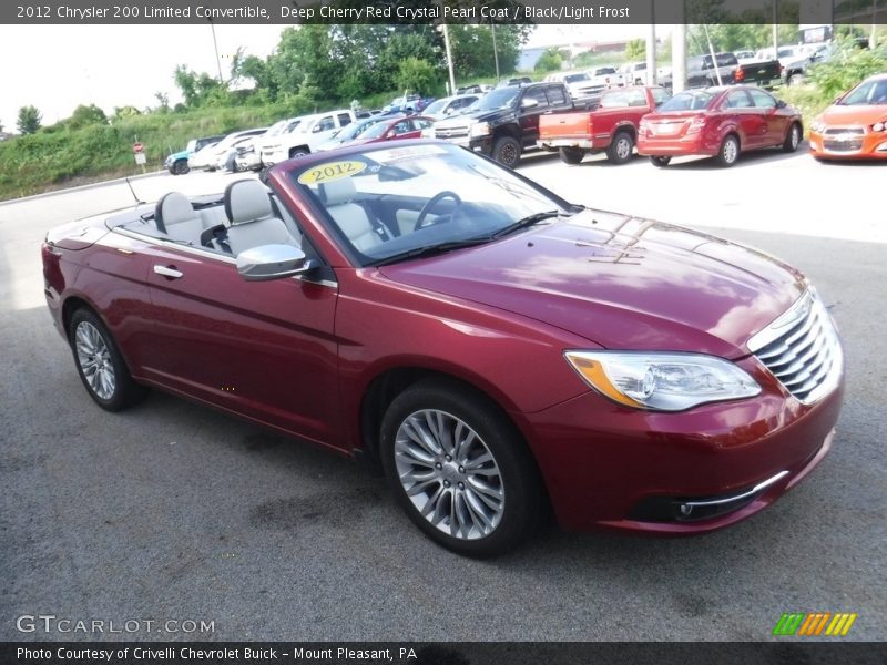 Deep Cherry Red Crystal Pearl Coat / Black/Light Frost 2012 Chrysler 200 Limited Convertible