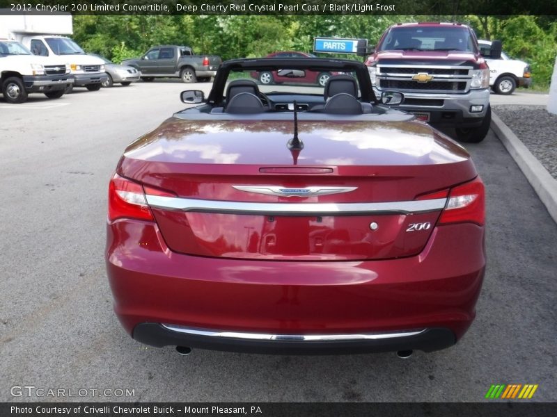 Deep Cherry Red Crystal Pearl Coat / Black/Light Frost 2012 Chrysler 200 Limited Convertible