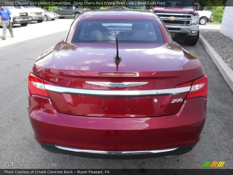 Deep Cherry Red Crystal Pearl Coat / Black/Light Frost 2012 Chrysler 200 Limited Convertible