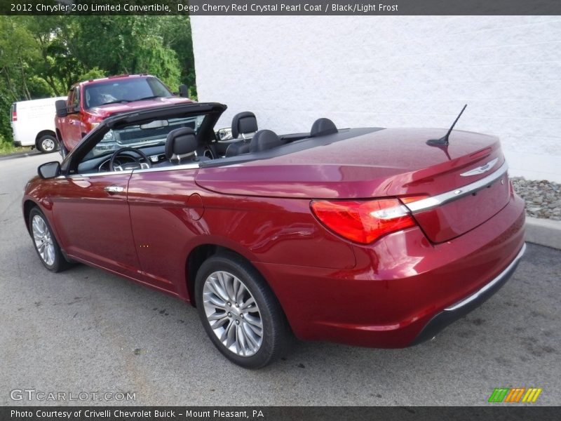 Deep Cherry Red Crystal Pearl Coat / Black/Light Frost 2012 Chrysler 200 Limited Convertible
