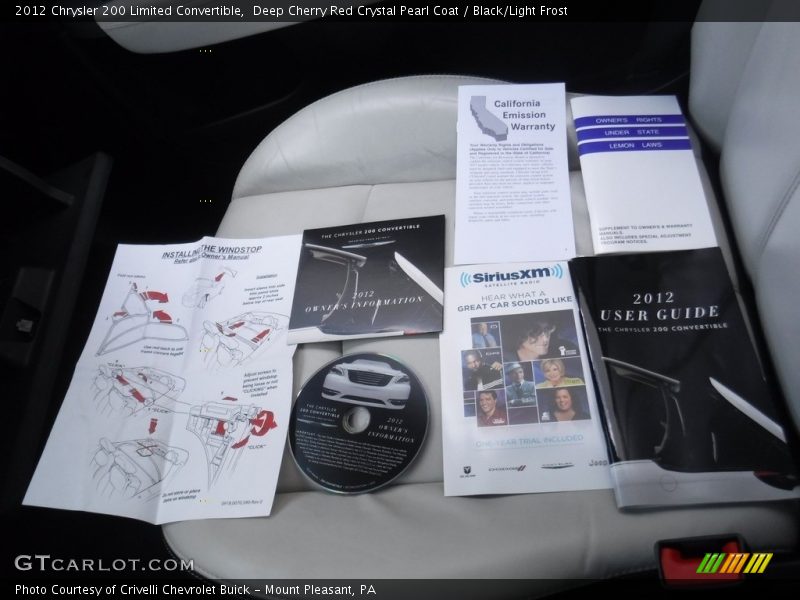 Deep Cherry Red Crystal Pearl Coat / Black/Light Frost 2012 Chrysler 200 Limited Convertible