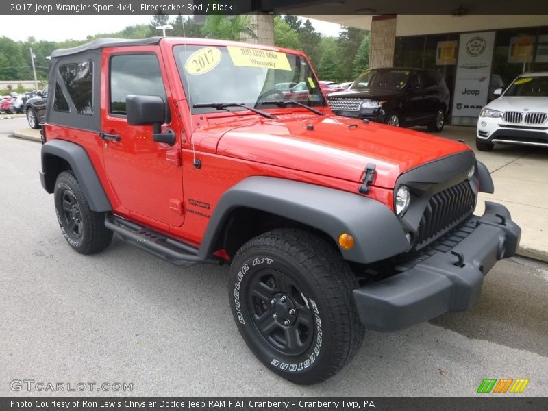 Firecracker Red / Black 2017 Jeep Wrangler Sport 4x4