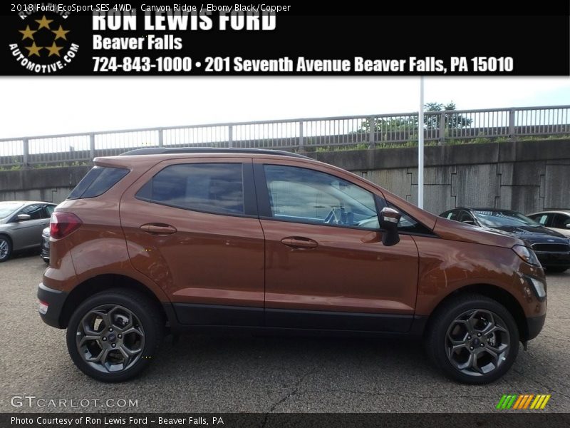 Canyon Ridge / Ebony Black/Copper 2018 Ford EcoSport SES 4WD