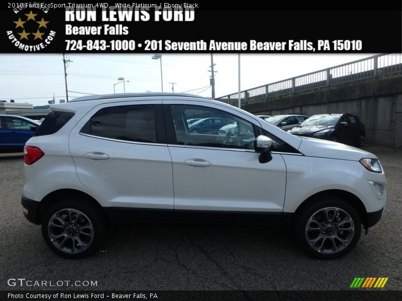 White Platinum / Ebony Black 2018 Ford EcoSport Titanium 4WD