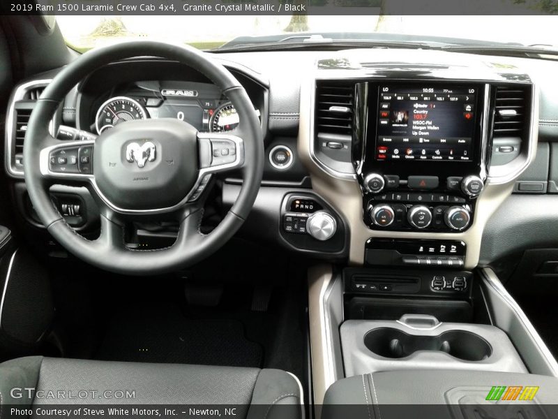 Granite Crystal Metallic / Black 2019 Ram 1500 Laramie Crew Cab 4x4