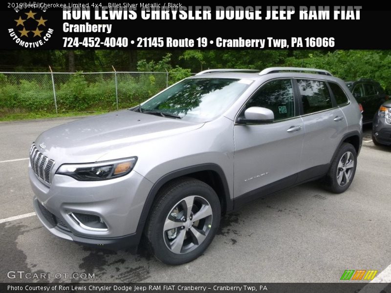 Billet Silver Metallic / Black 2019 Jeep Cherokee Limited 4x4