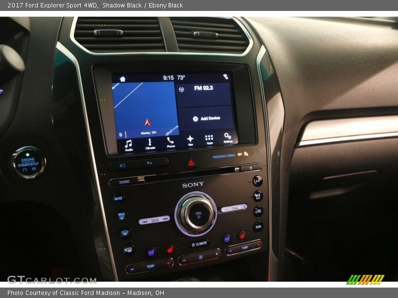 Shadow Black / Ebony Black 2017 Ford Explorer Sport 4WD