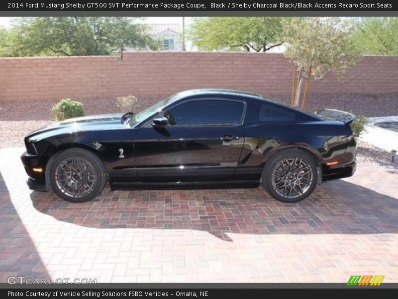 Black / Shelby Charcoal Black/Black Accents Recaro Sport Seats 2014 Ford Mustang Shelby GT500 SVT Performance Package Coupe