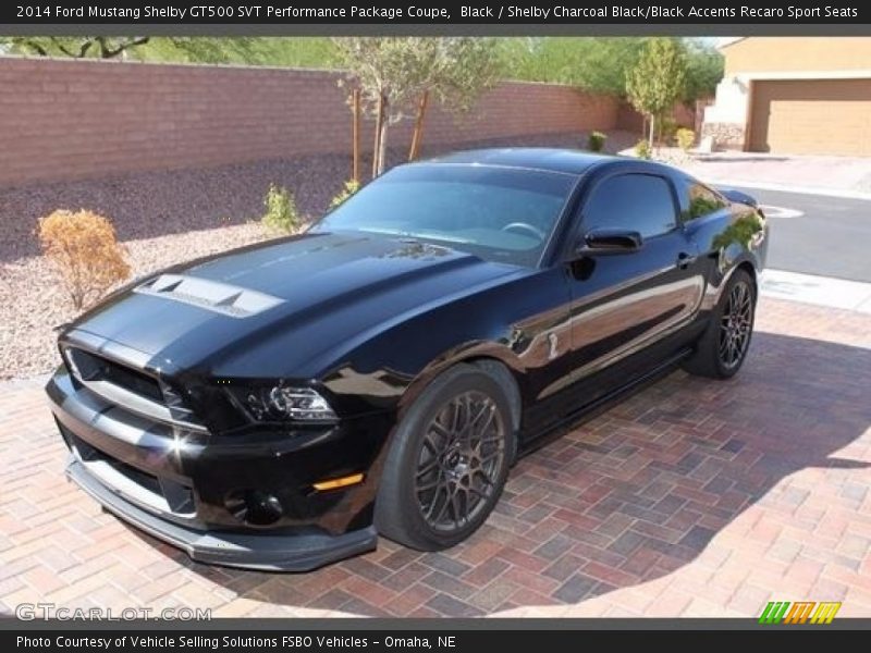 Black / Shelby Charcoal Black/Black Accents Recaro Sport Seats 2014 Ford Mustang Shelby GT500 SVT Performance Package Coupe