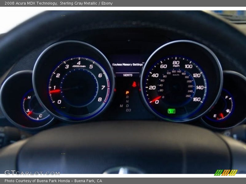 Sterling Gray Metallic / Ebony 2008 Acura MDX Technology