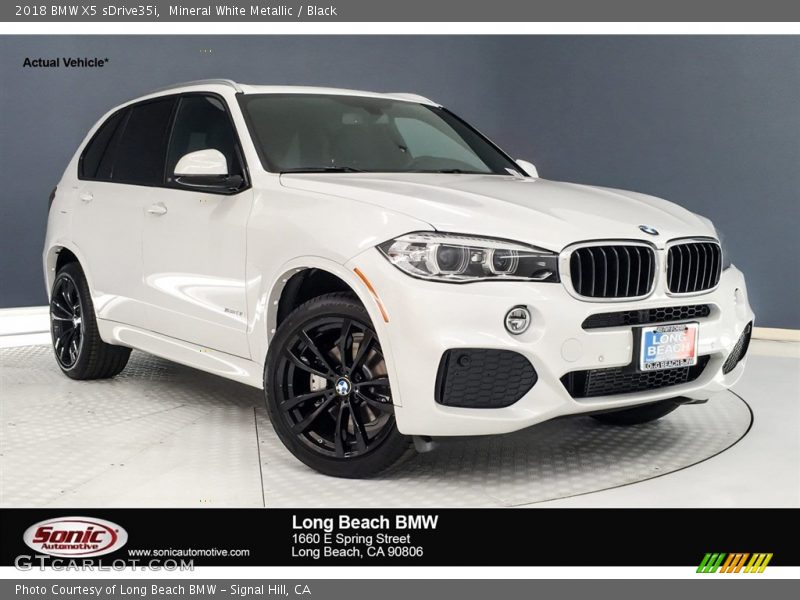 Mineral White Metallic / Black 2018 BMW X5 sDrive35i