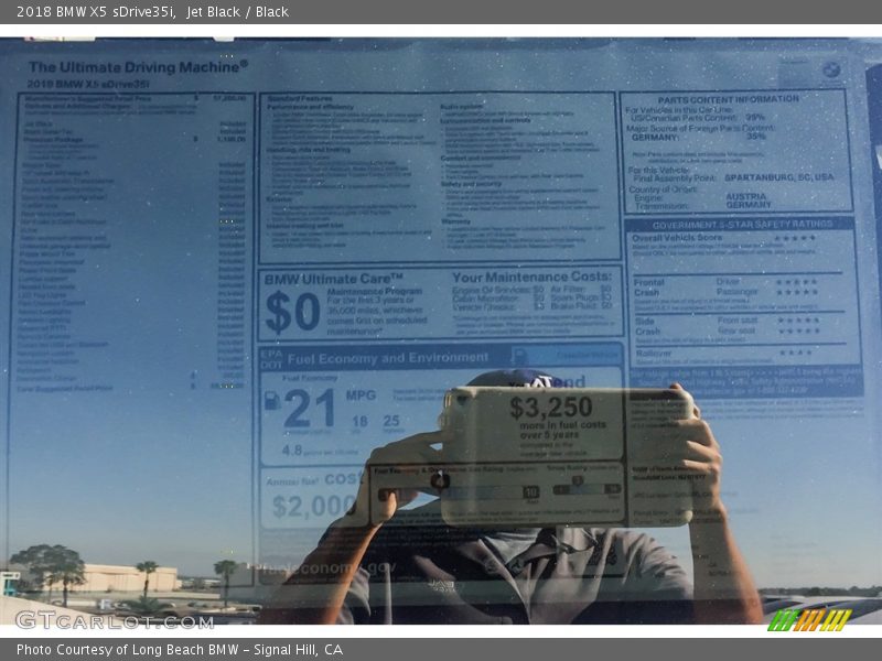 Jet Black / Black 2018 BMW X5 sDrive35i