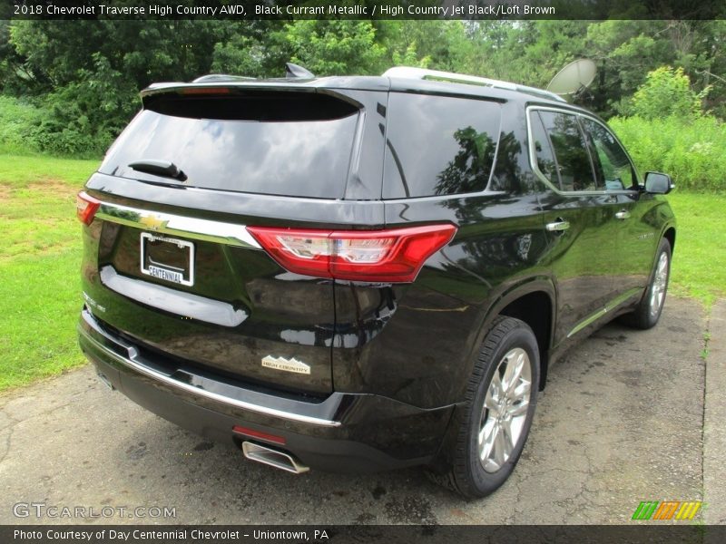 Black Currant Metallic / High Country Jet Black/Loft Brown 2018 Chevrolet Traverse High Country AWD