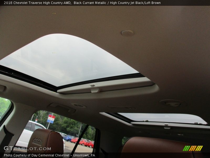Black Currant Metallic / High Country Jet Black/Loft Brown 2018 Chevrolet Traverse High Country AWD