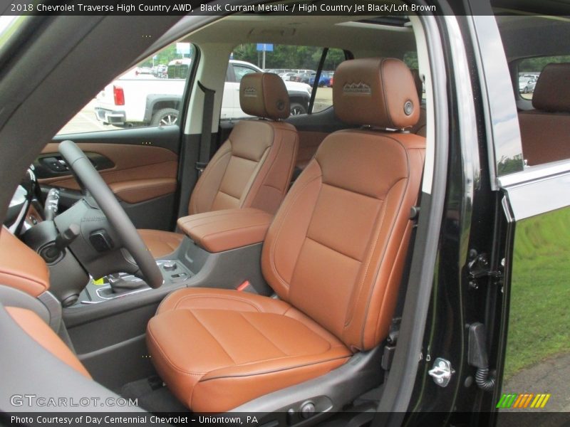 Black Currant Metallic / High Country Jet Black/Loft Brown 2018 Chevrolet Traverse High Country AWD