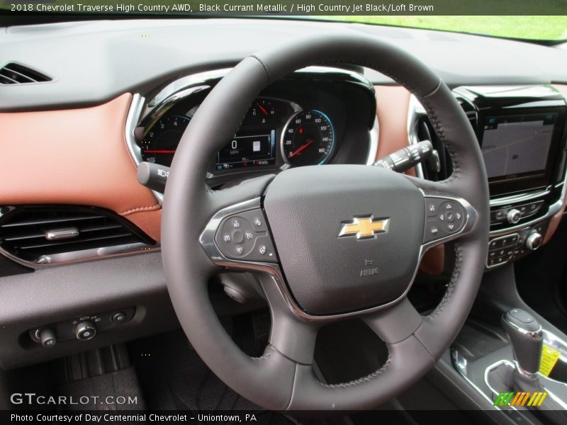 Black Currant Metallic / High Country Jet Black/Loft Brown 2018 Chevrolet Traverse High Country AWD