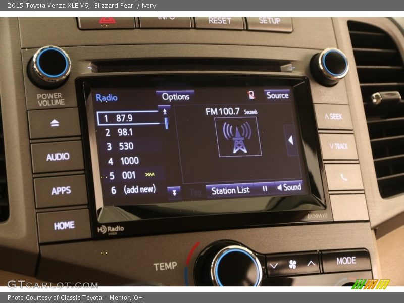 Blizzard Pearl / Ivory 2015 Toyota Venza XLE V6