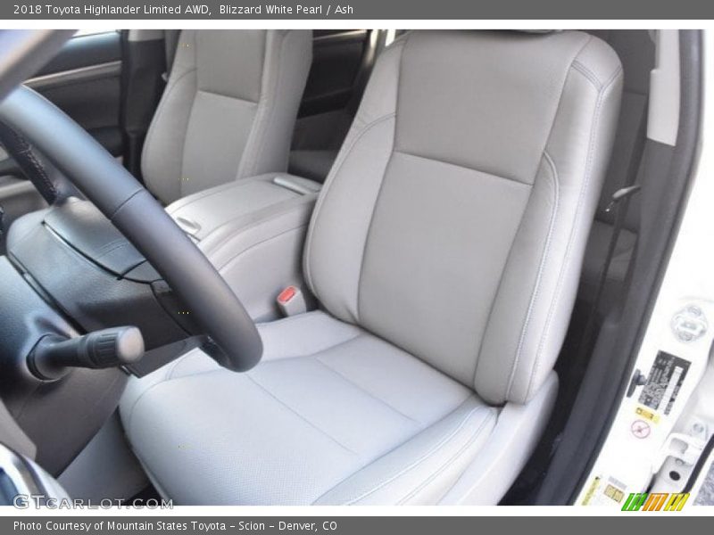 Blizzard White Pearl / Ash 2018 Toyota Highlander Limited AWD