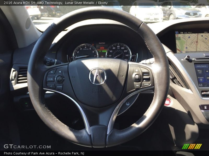 Lunar Silver Metallic / Ebony 2016 Acura MDX SH-AWD Technology