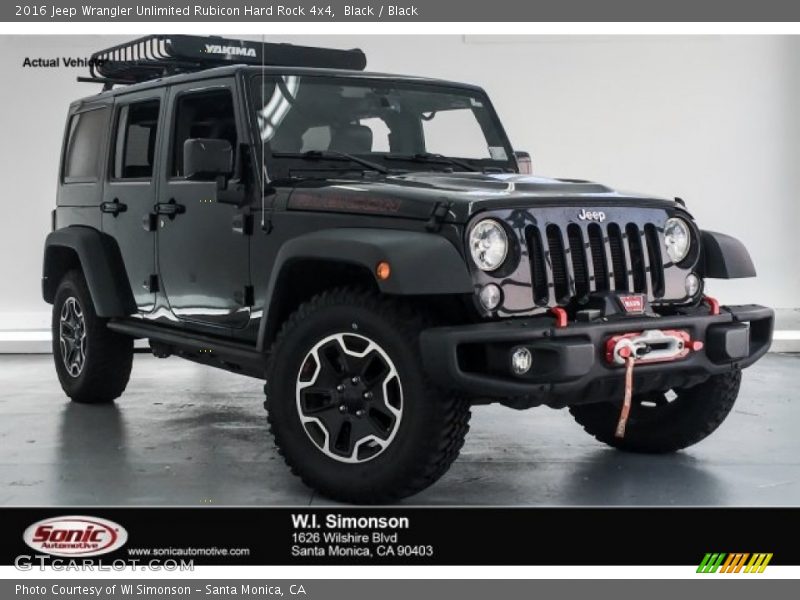 Black / Black 2016 Jeep Wrangler Unlimited Rubicon Hard Rock 4x4