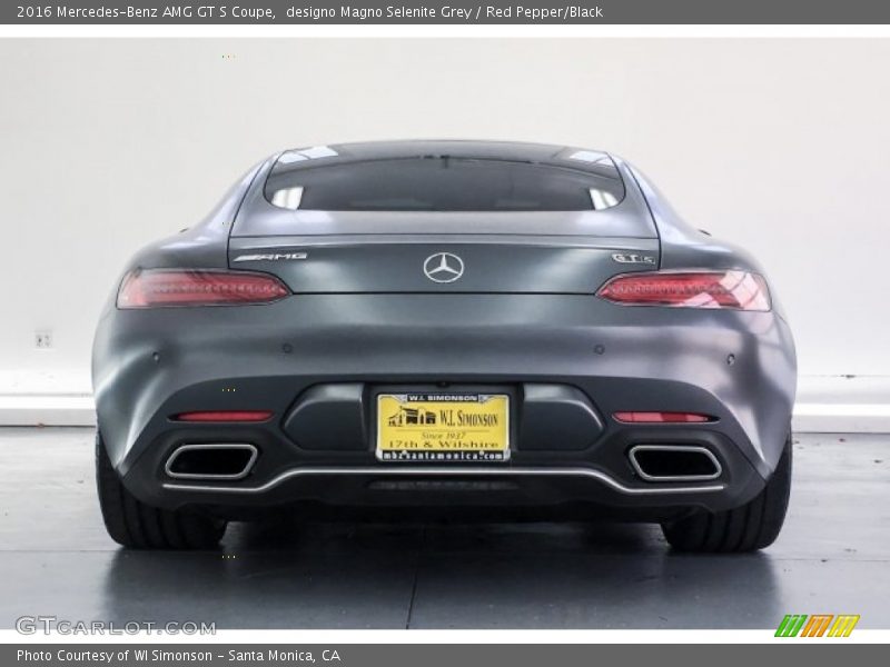 designo Magno Selenite Grey / Red Pepper/Black 2016 Mercedes-Benz AMG GT S Coupe