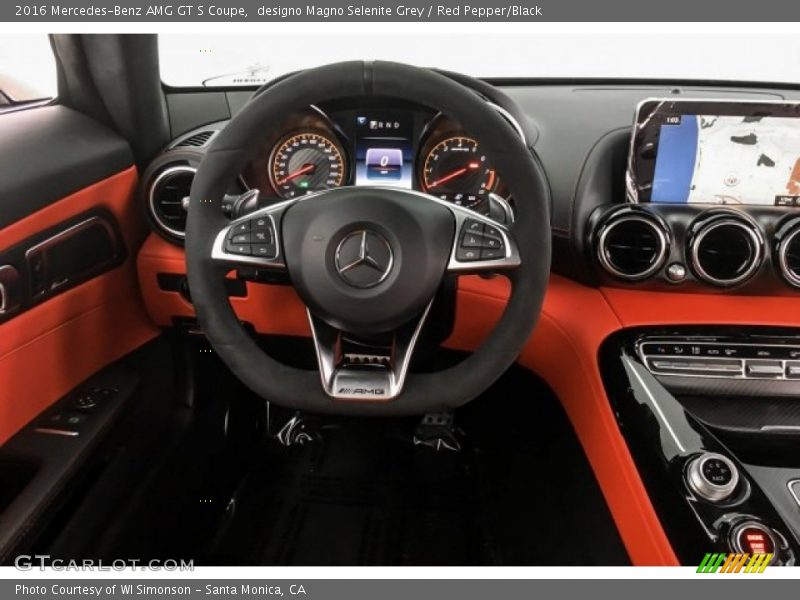 designo Magno Selenite Grey / Red Pepper/Black 2016 Mercedes-Benz AMG GT S Coupe