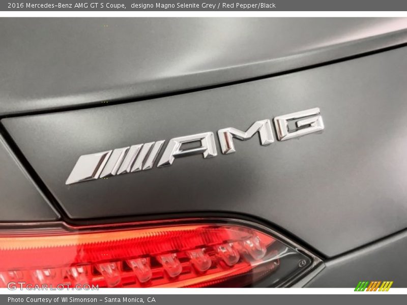 designo Magno Selenite Grey / Red Pepper/Black 2016 Mercedes-Benz AMG GT S Coupe