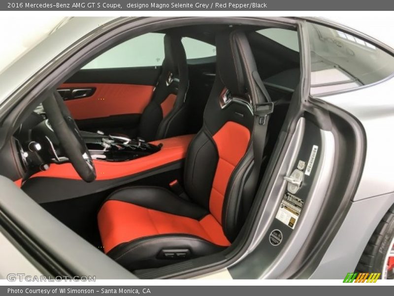 designo Magno Selenite Grey / Red Pepper/Black 2016 Mercedes-Benz AMG GT S Coupe