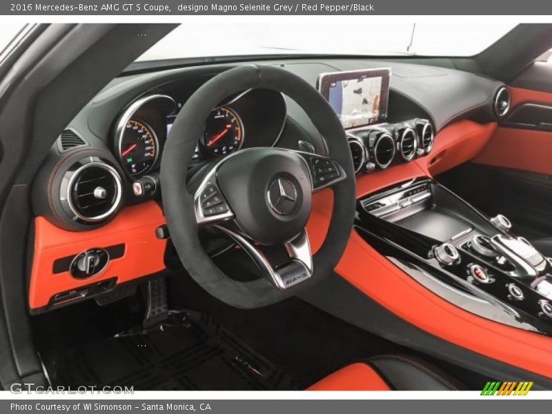 designo Magno Selenite Grey / Red Pepper/Black 2016 Mercedes-Benz AMG GT S Coupe