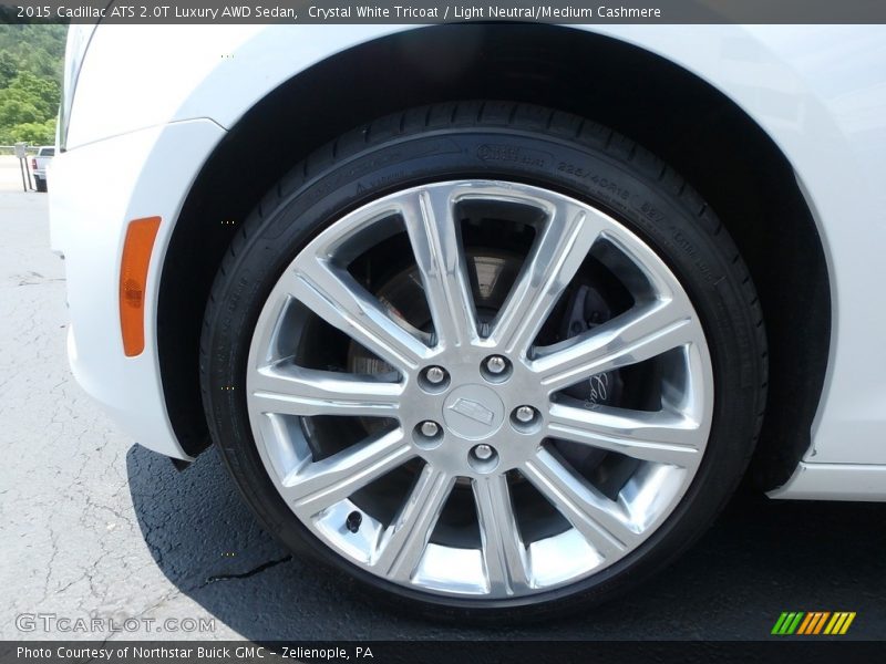 Crystal White Tricoat / Light Neutral/Medium Cashmere 2015 Cadillac ATS 2.0T Luxury AWD Sedan