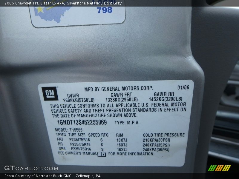 Silverstone Metallic / Light Gray 2006 Chevrolet TrailBlazer LS 4x4
