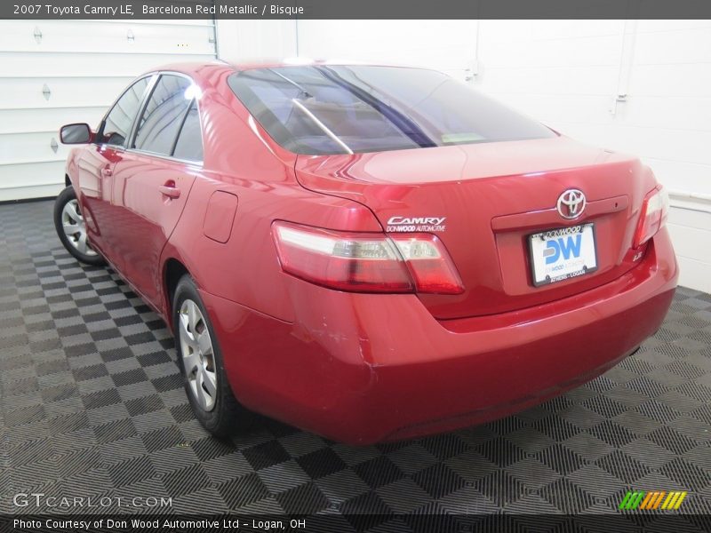 Barcelona Red Metallic / Bisque 2007 Toyota Camry LE