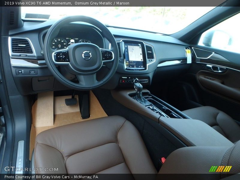  2019 XC90 T6 AWD Momentum Maroon Interior
