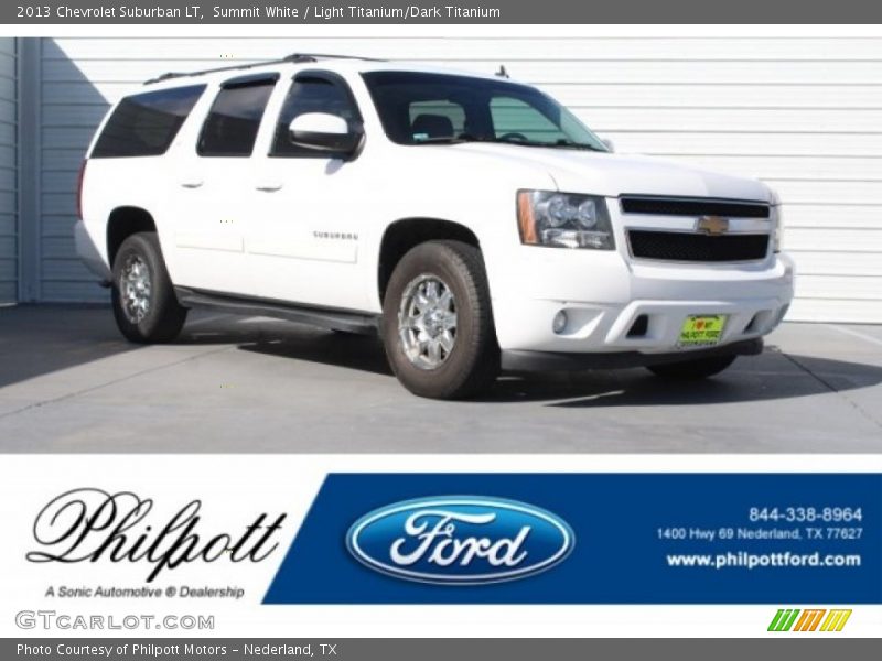 Summit White / Light Titanium/Dark Titanium 2013 Chevrolet Suburban LT