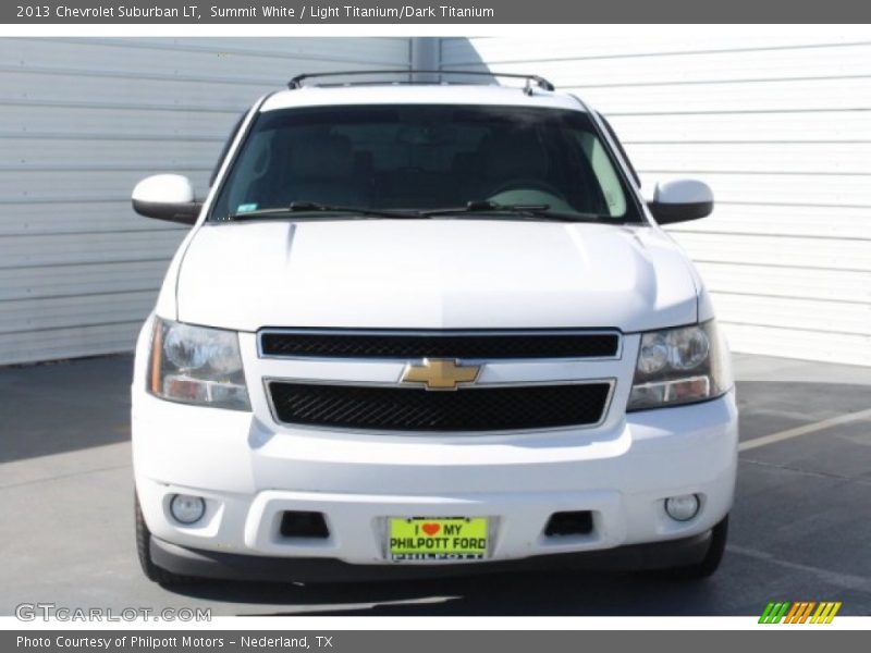Summit White / Light Titanium/Dark Titanium 2013 Chevrolet Suburban LT