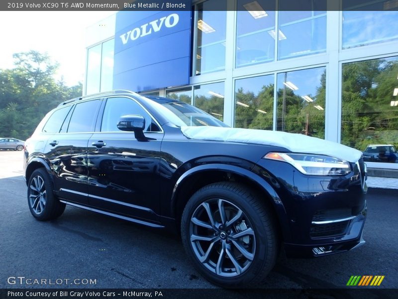 Blue Metallic / Blonde 2019 Volvo XC90 T6 AWD Momentum